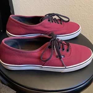 Burgundy Cloth Low Vans